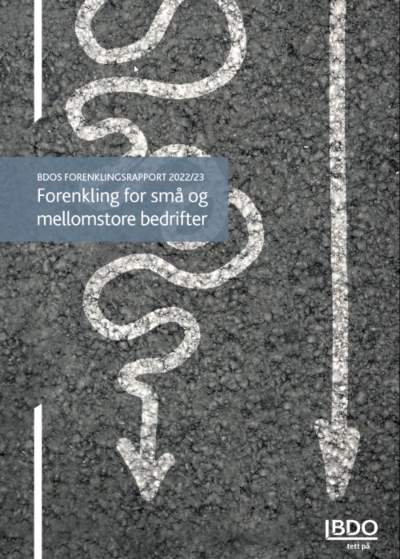 Forsiden av forenklingsrapporten