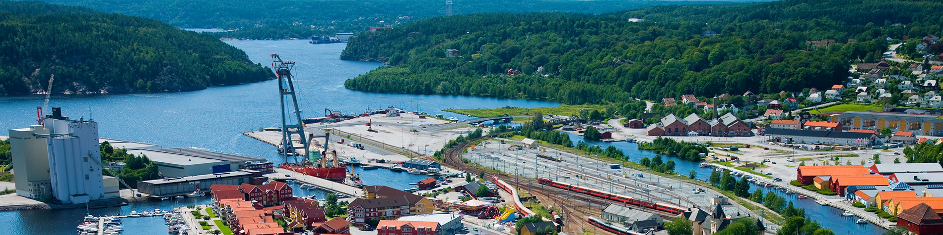 Oversiktsbilde av Halden