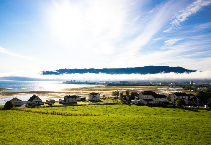 Landskapsbilde fra Orkanger