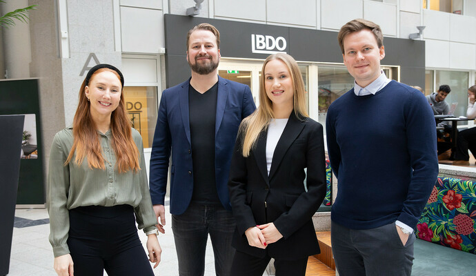 4 personer fra CRM-teamet i BDO
